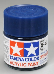 TAMIYA 壓克力系水性漆 23ml 亮光藍色 X-4